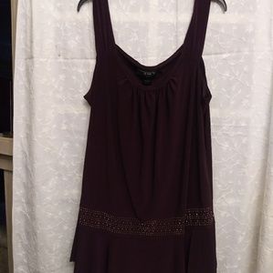 Venezia purple peplum tank sz 3x